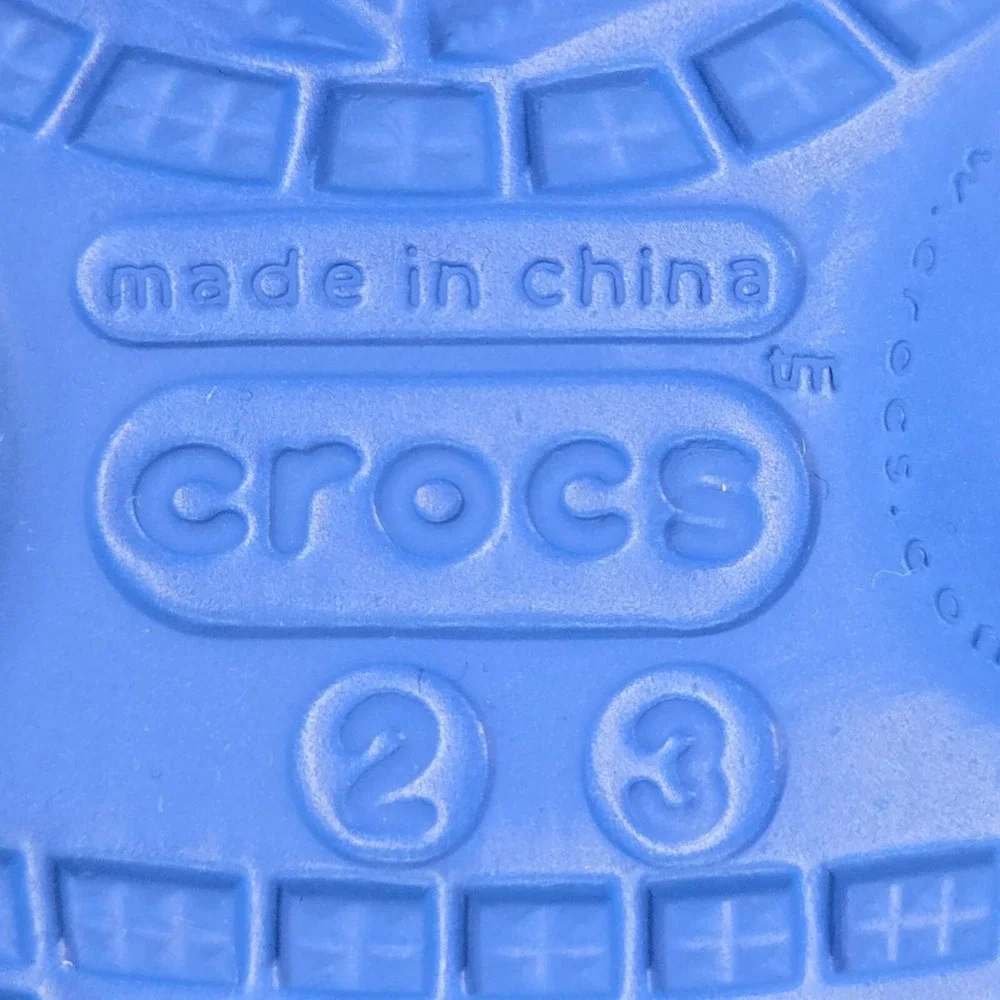 Crocs Clogs Kids‎ 2 3 Blue Vented Water Shoes Childrens Breathable 204536